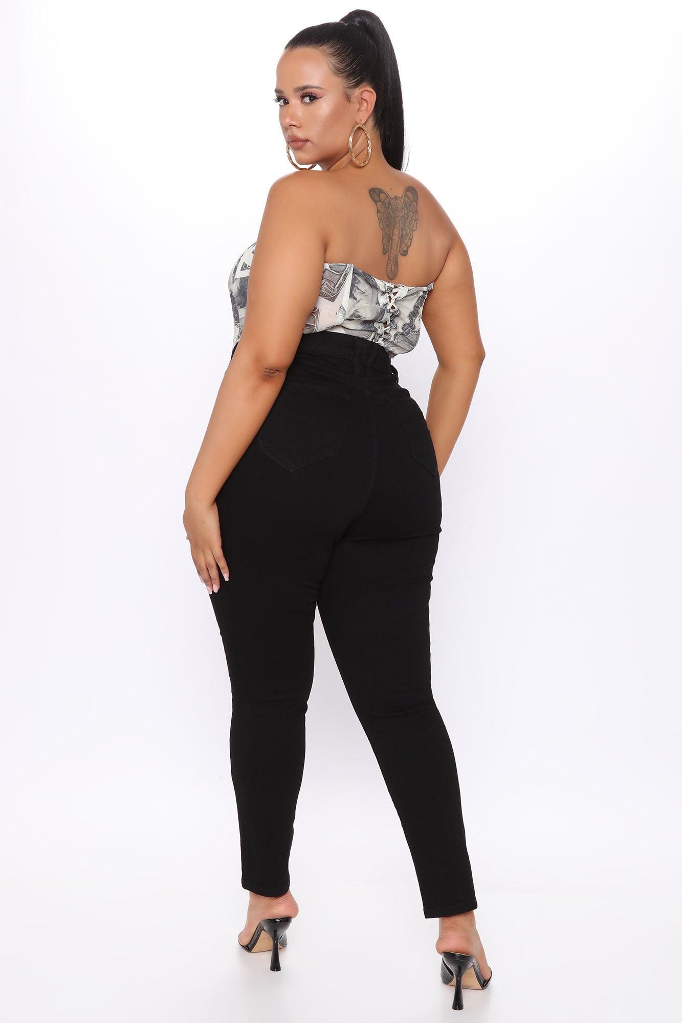 Statuesque Booty Lifting Jeans - Black Product Image