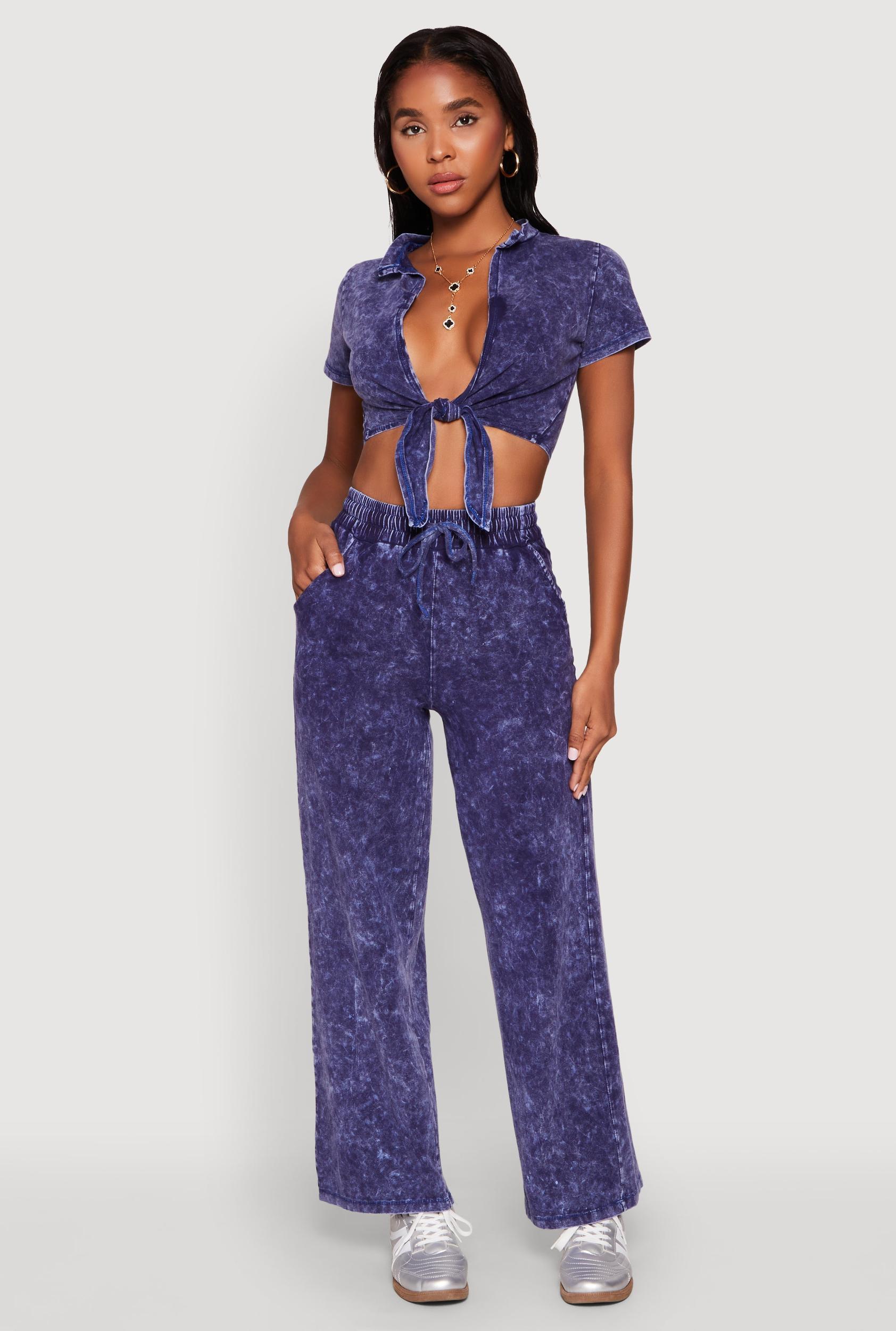 Womens Mineral Wash Straight Leg Sweatpants Product Image