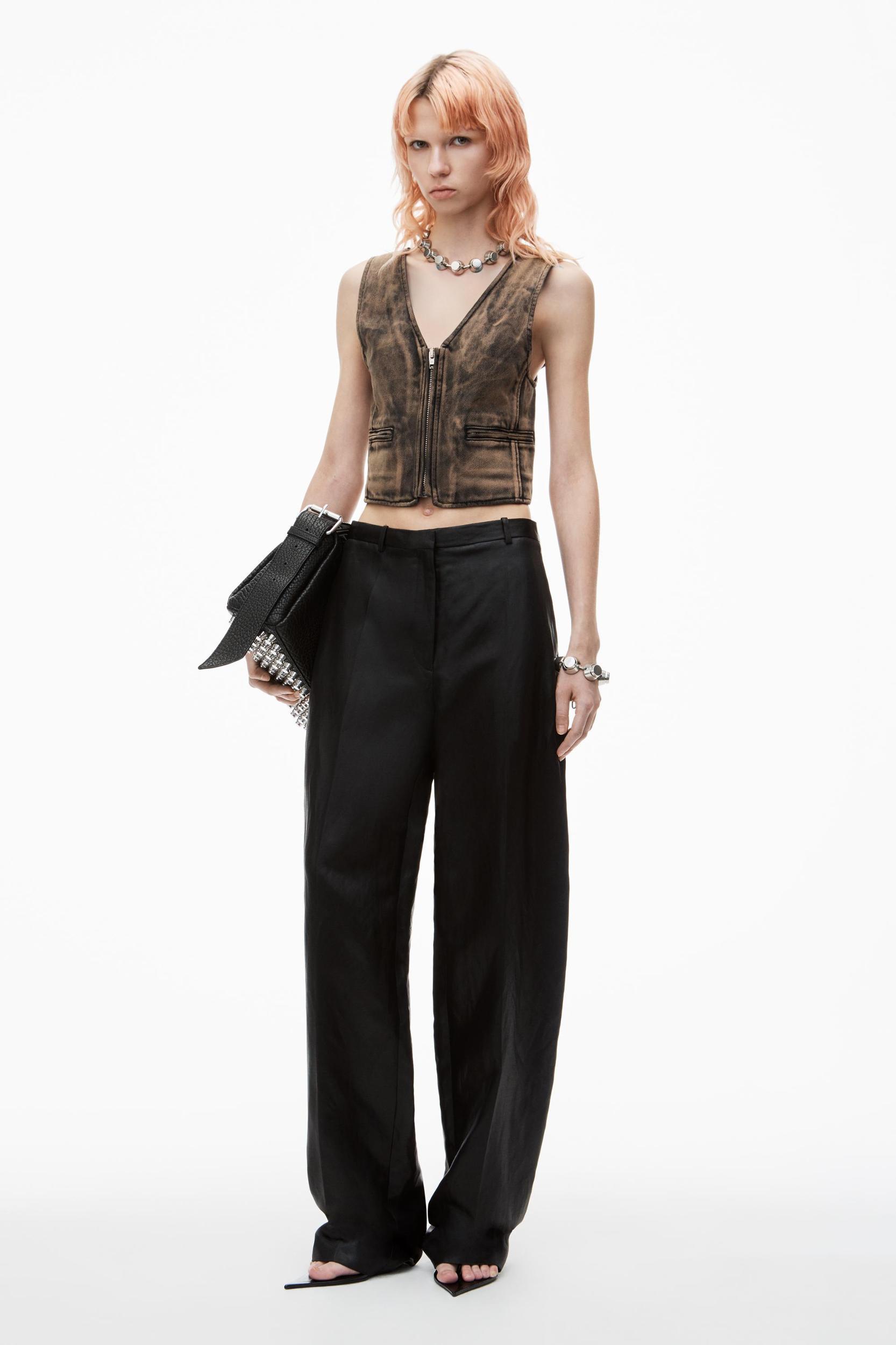 Slit Back Balloon Trouser In Linen Chintz Product Image