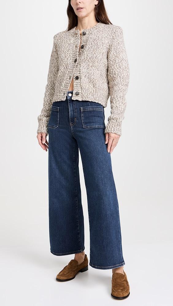 FRAME Le Pixie Slim Palazzo Bardot Pocket Jeans | Shopbop Product Image