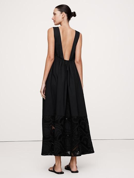 Embroidered Cotton Poplin Maxi Dress Product Image