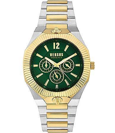 Versace Versus Versace Mens Echo Park Multifunction Two Tone Stainless Steel Bracelet Watch Product Image