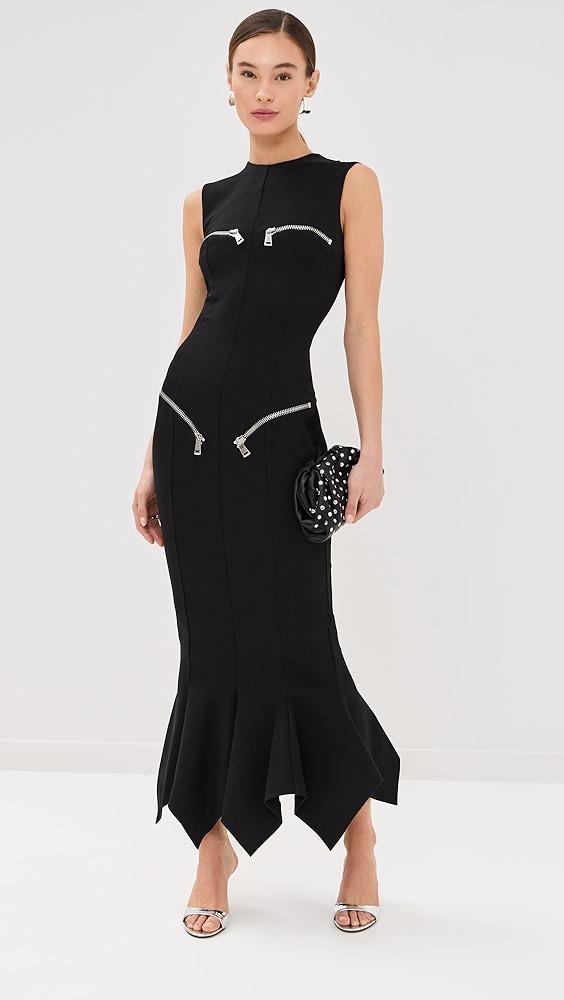 AREA Handkerchief Zipper Dress | Shopbop Product Image