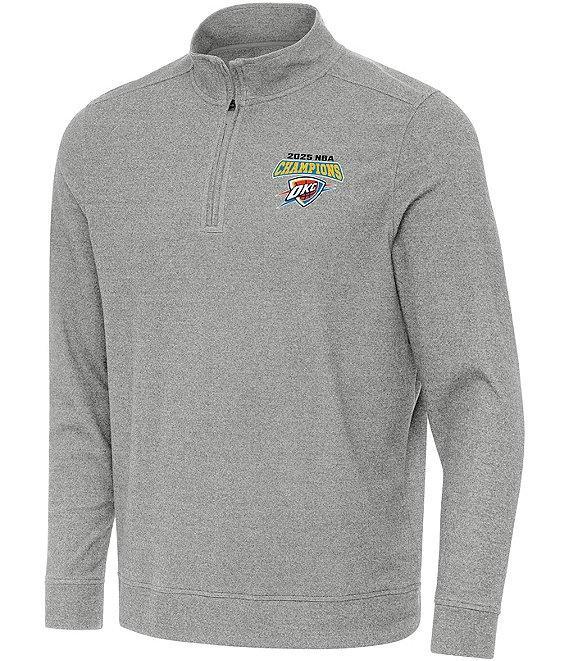 Antigua NBA Oklahoma City Thunder 2025 World Champions Subtle Quarter-Zip Pullover Product Image