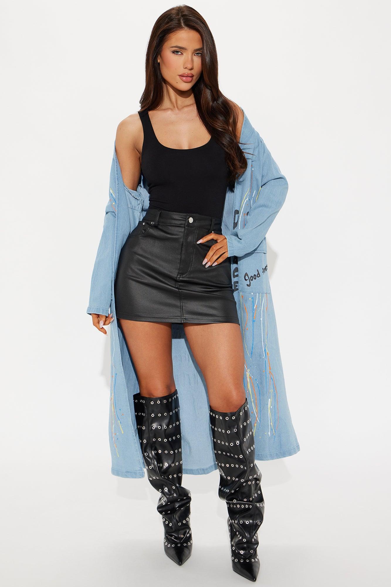 Be Inspired Denim Trench - Light Blue Wash Product Image