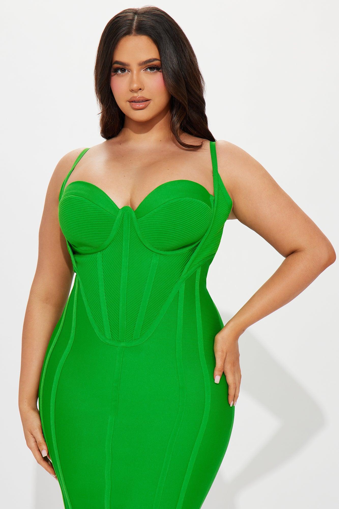 Kash Me In VIP Bandage Dress - Green Product Image