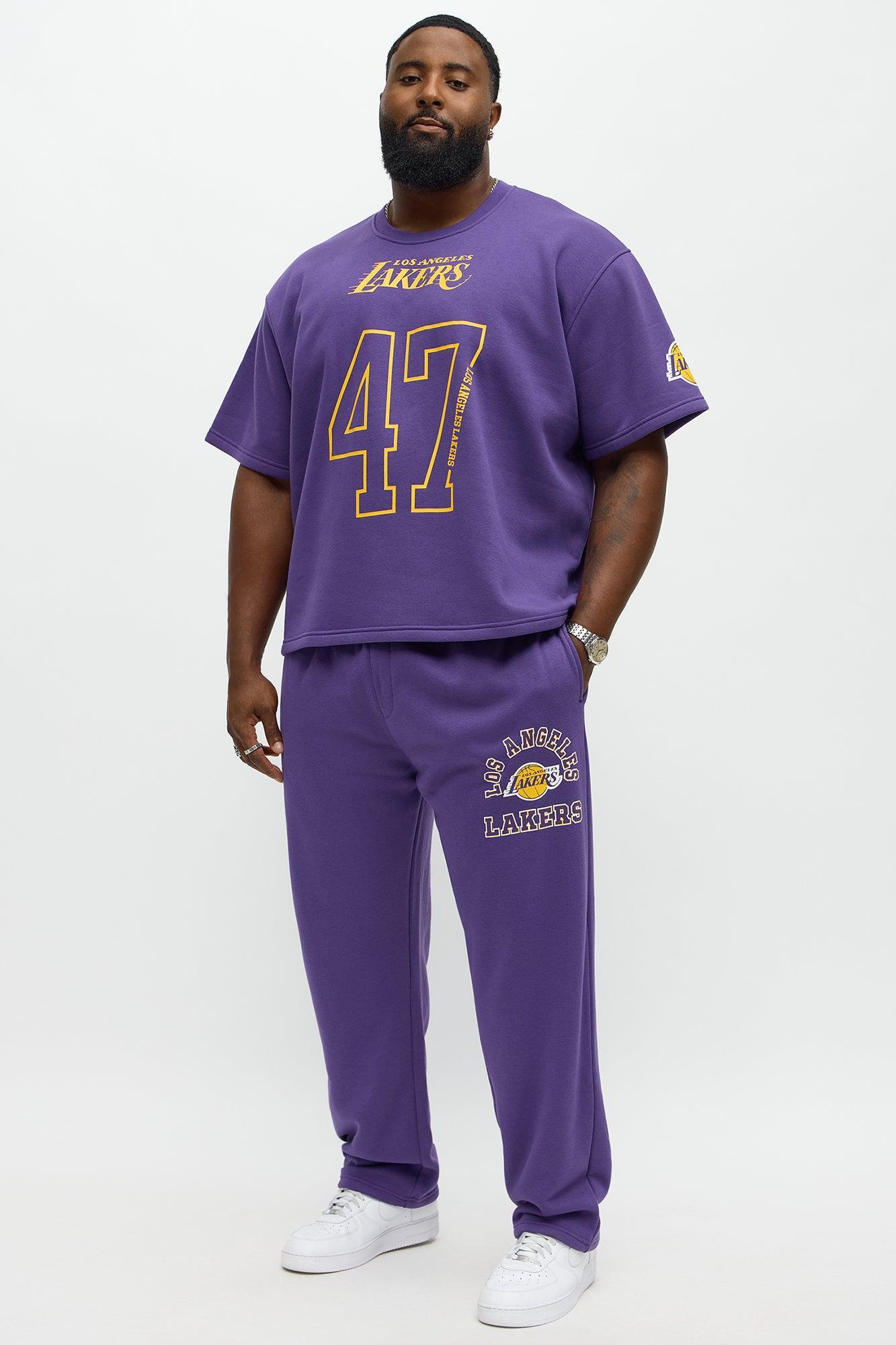 Lakers Basketball Sweatpants - Purple Male Product Image