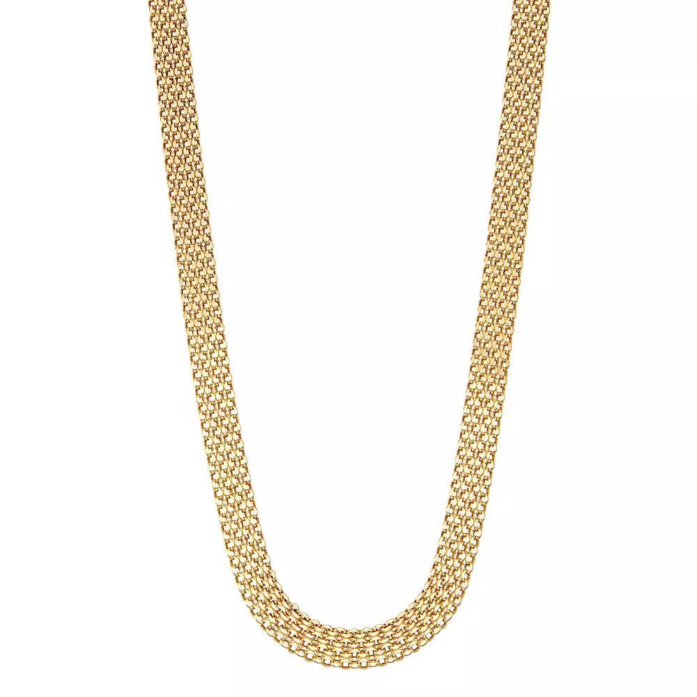Jordan Blue 14k Gold Bismark Chain Necklace, Women's, Size: 18", Yellow Product Image