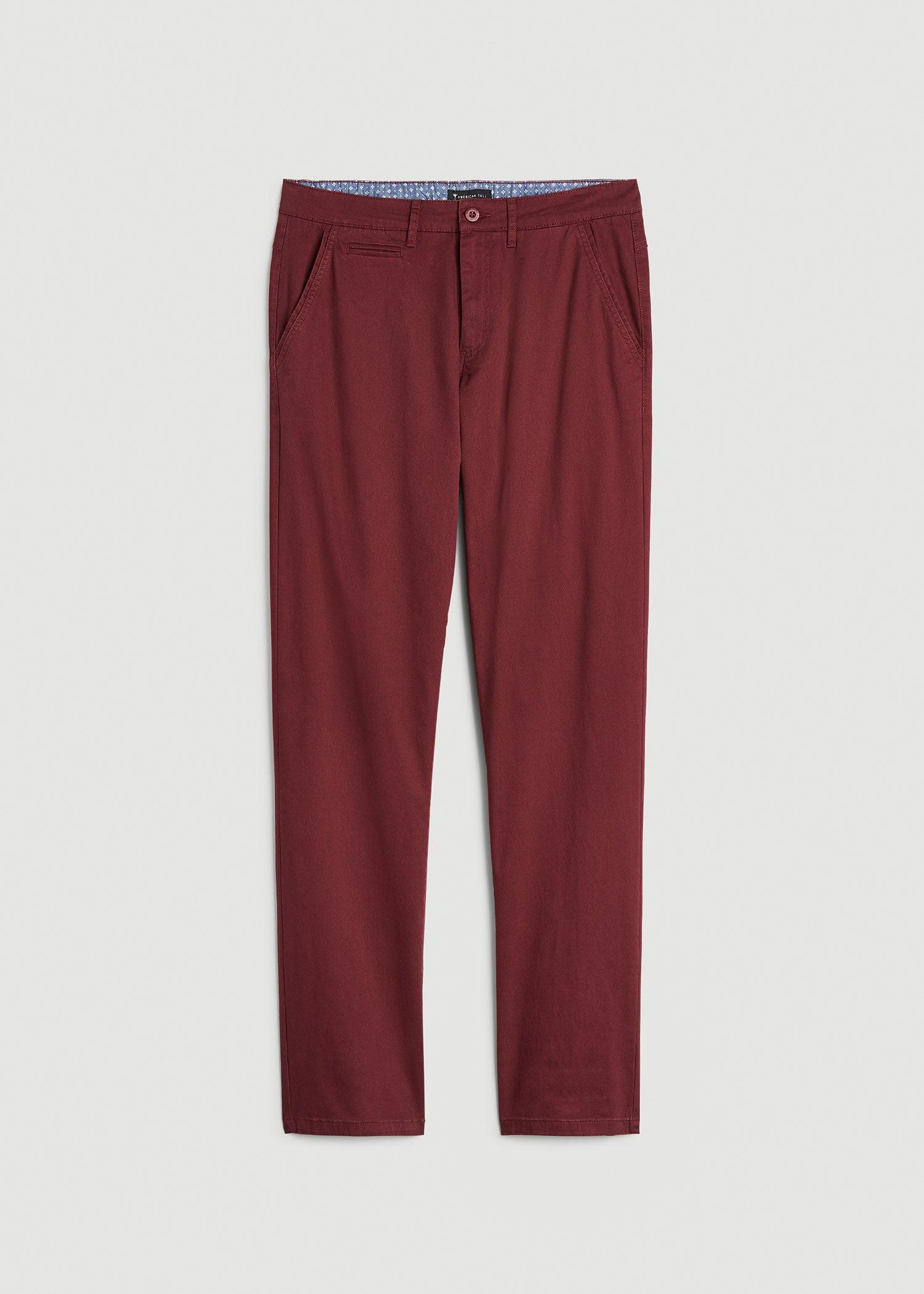 J1 STRAIGHT Leg Chinos for Tall Men in Red Ochre Product Image