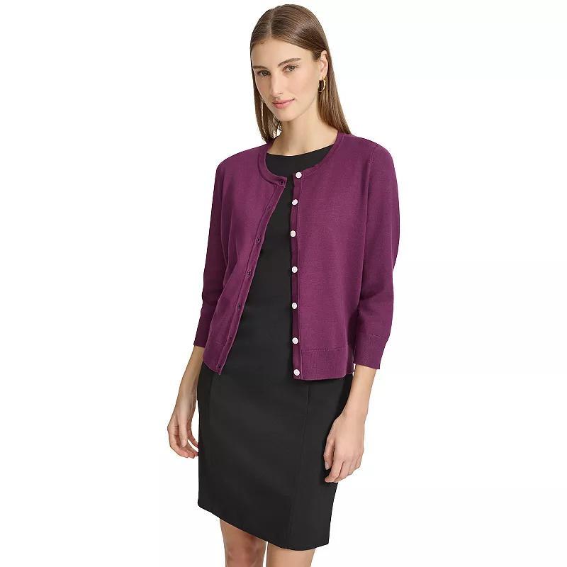 Women's Harper Rose Long Sleeve Button-Front Cardigan, Size: Medium, White Product Image