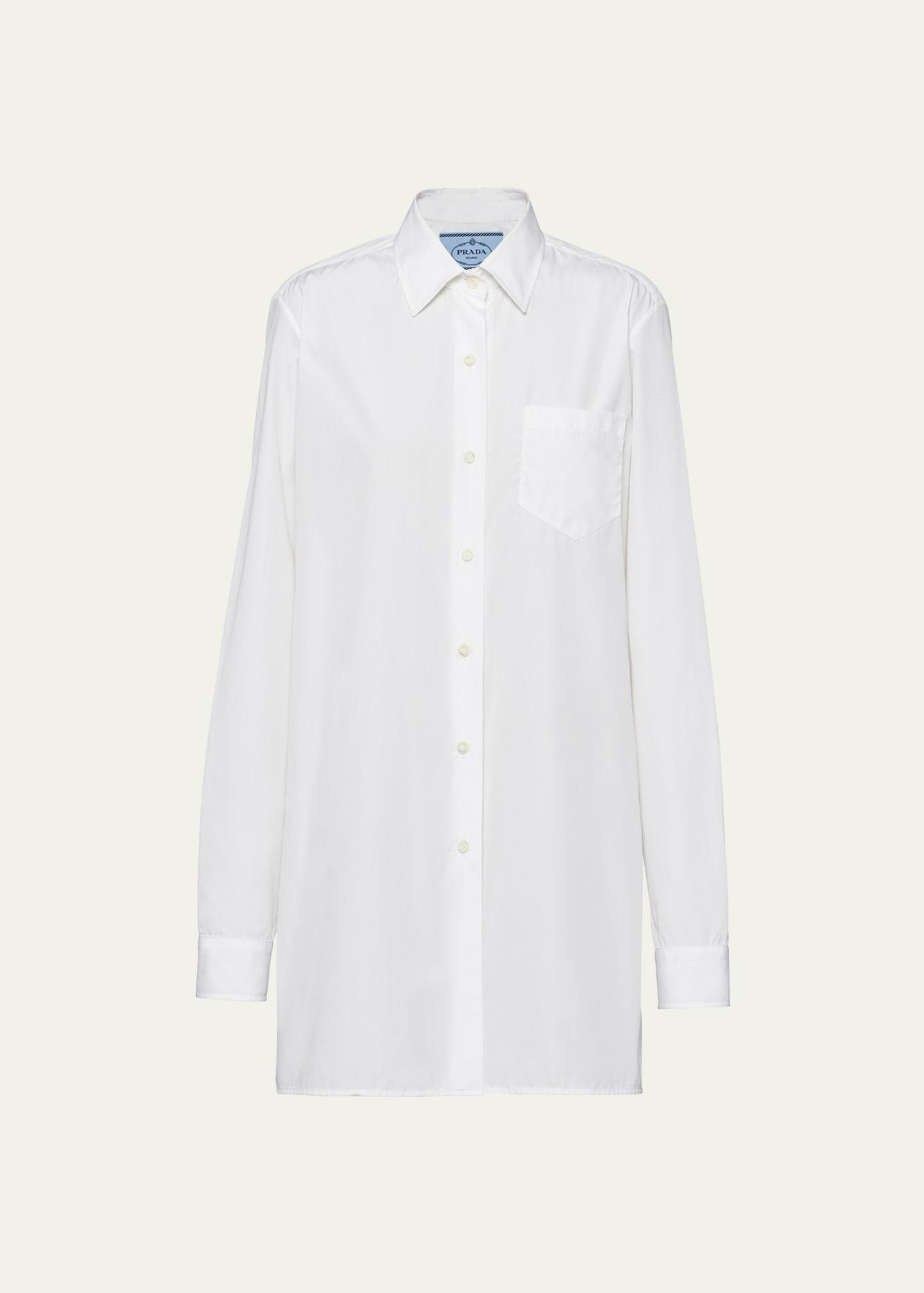 Poplin Button Down Mini Dress Product Image