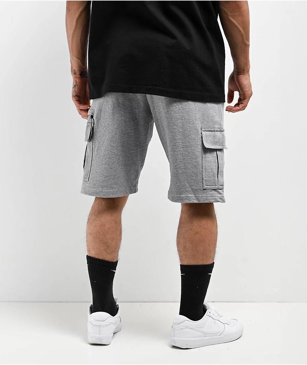 Pro Club Heather Grey Cargo Sweat Shorts Product Image