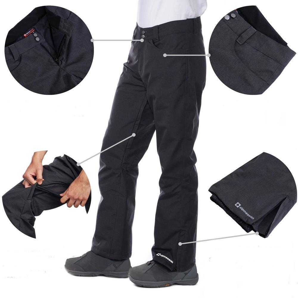 Alpine Swiss Mens Waterproof Ski Snowboarding Pants Insulated Winter Snow Pants Product Image
