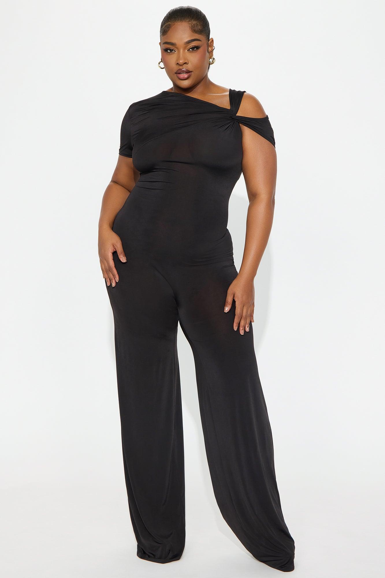 Twist It Up Cut Out Jumpsuit - Black Product Image