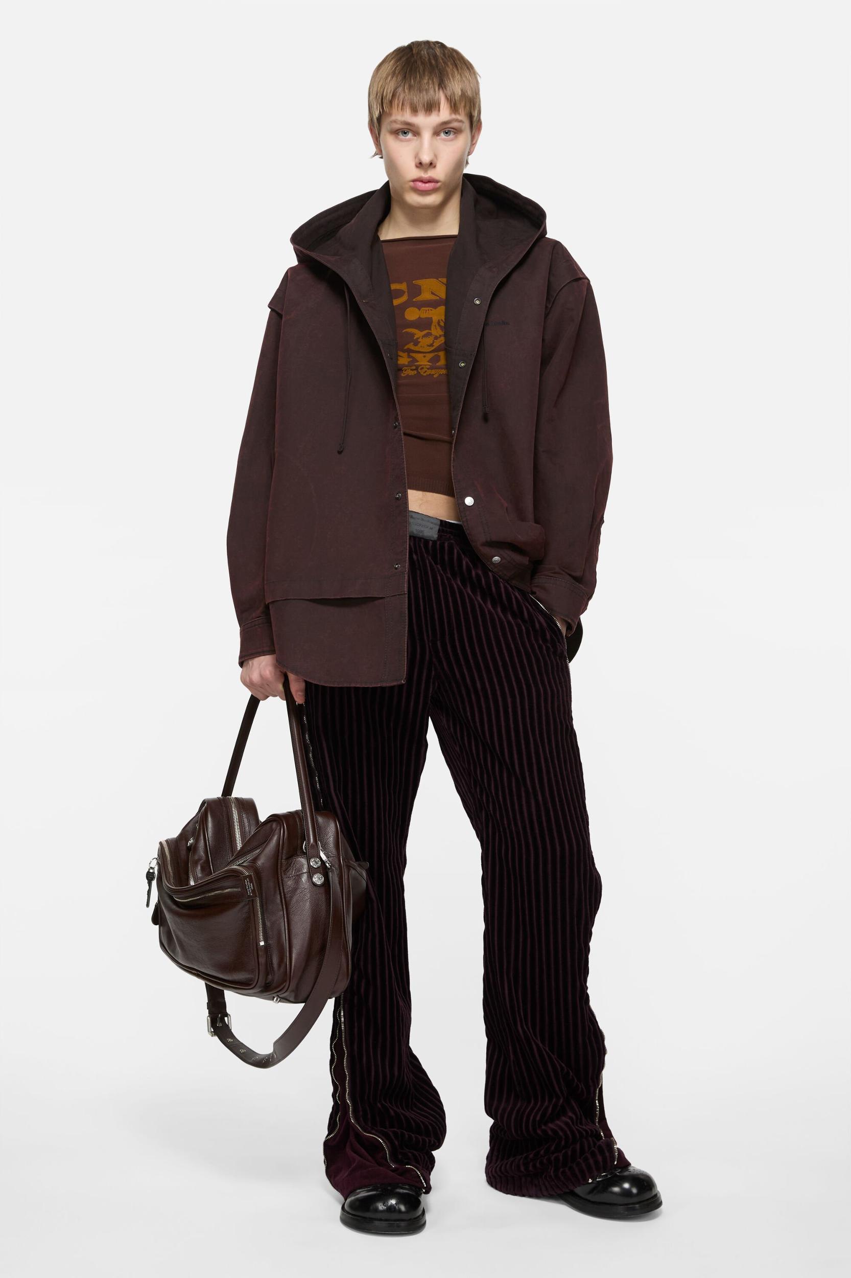 Layered hooded jacket Product Image