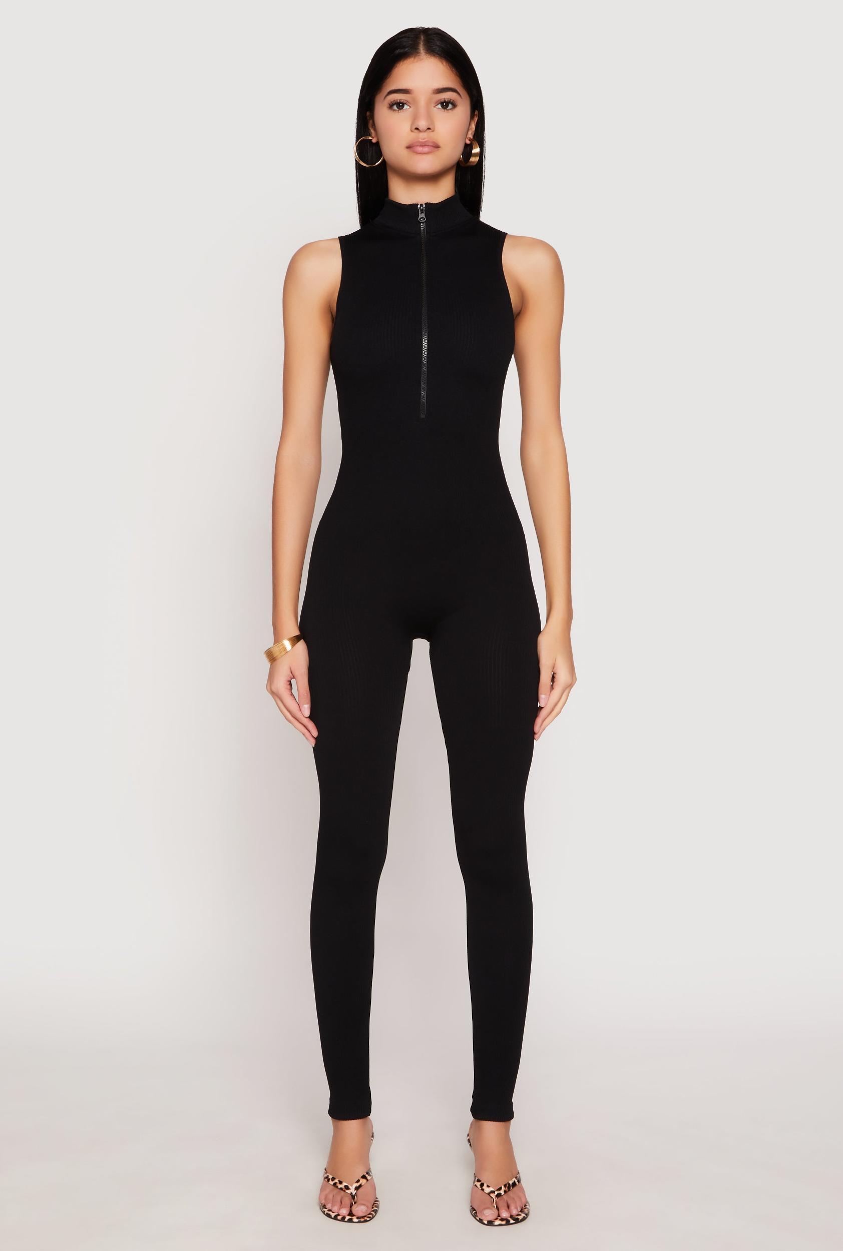 Womens Quarter Zip Sleeveless Catsuit Product Image