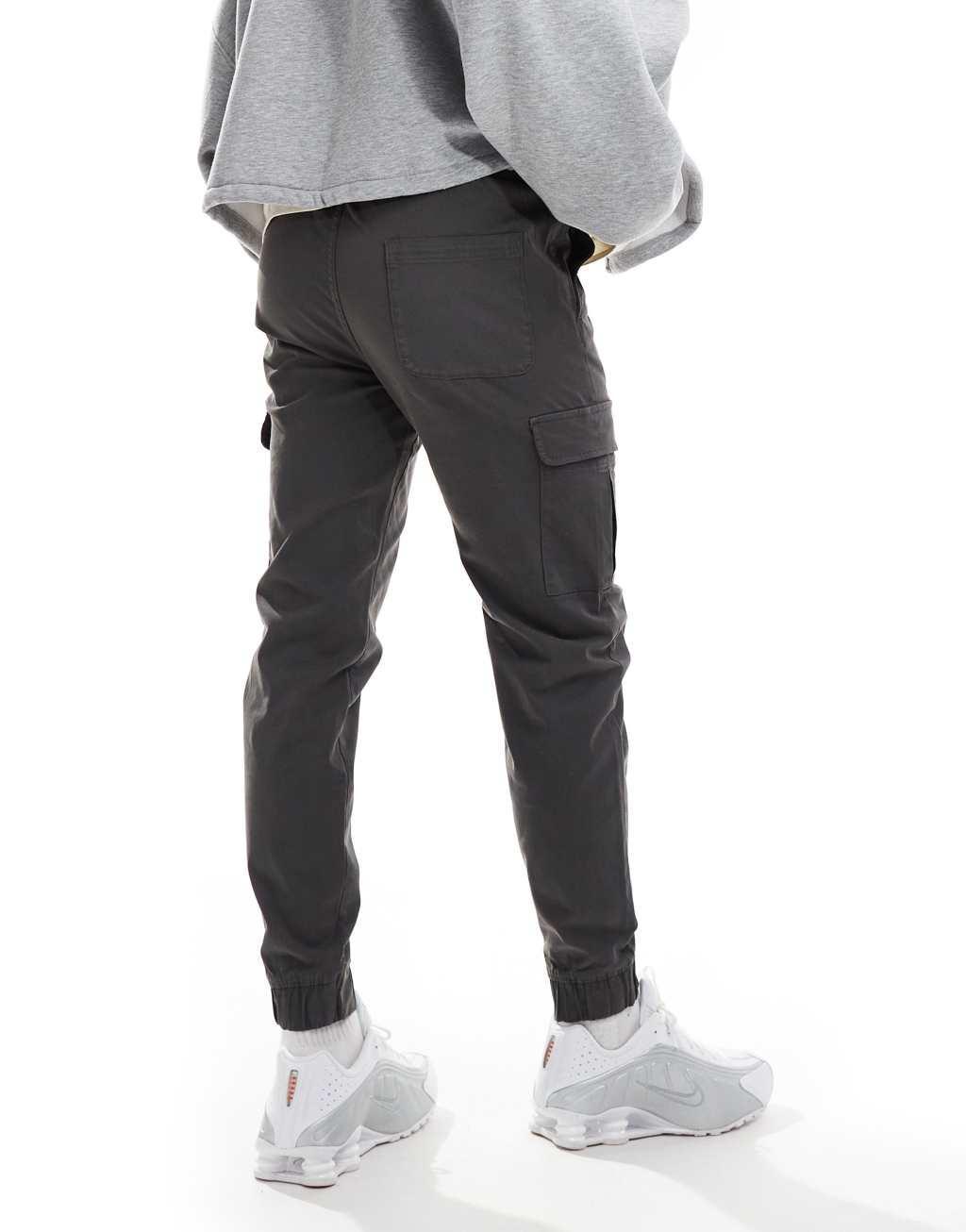 Bershka cargo pants in gray Product Image