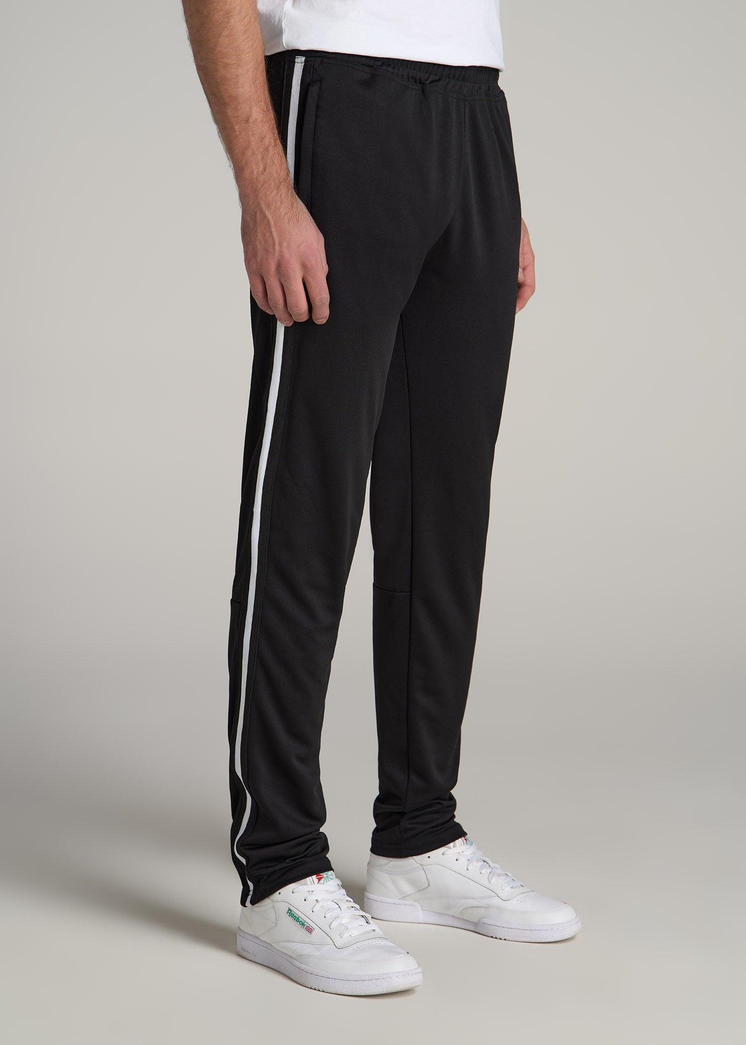 Athletic Stripe Pants for Tall Men in Black Product Image
