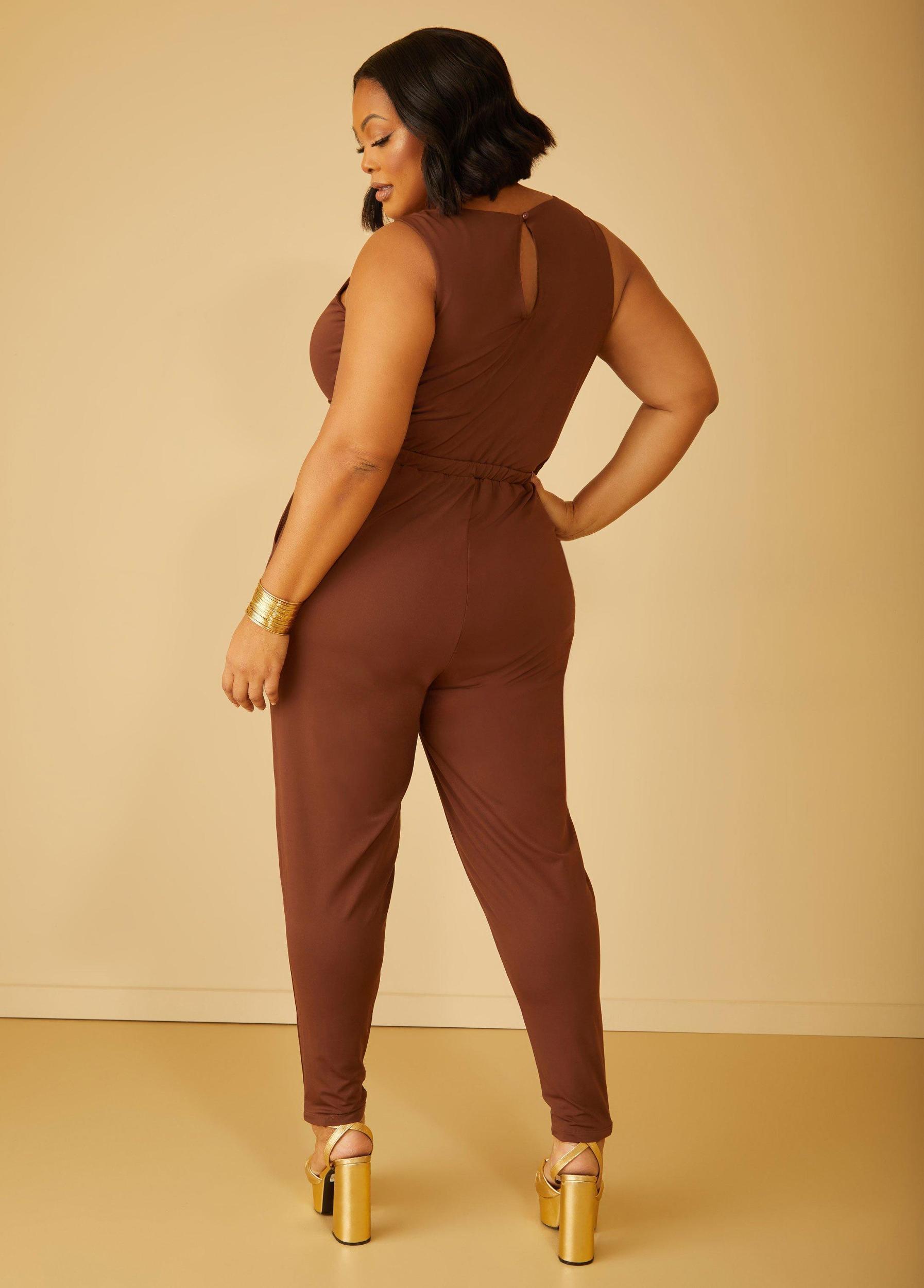 Embellished Faux Wrap Jumpsuit Product Image