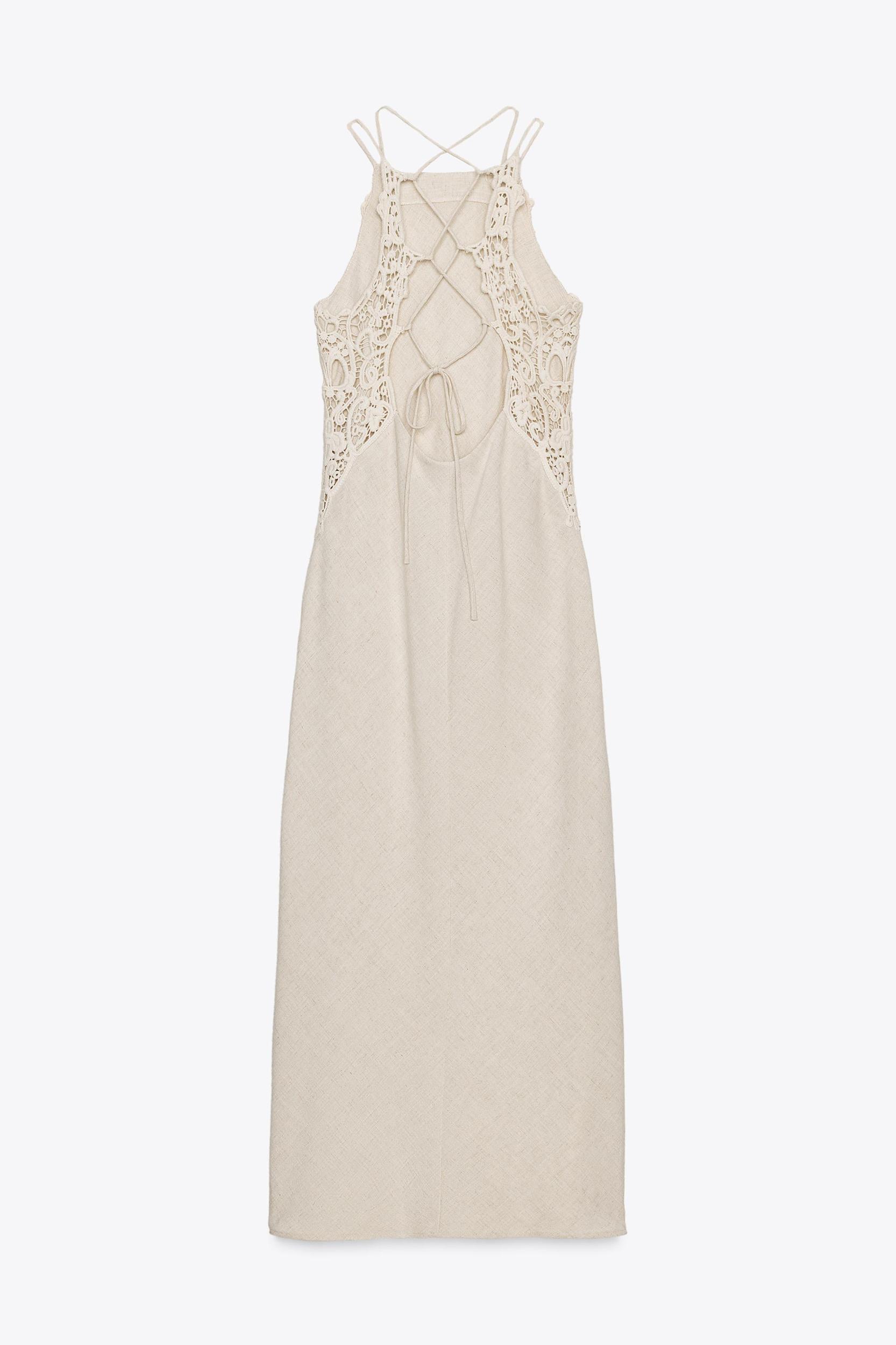 COMBINATION CROCHET MIDI DRESS Product Image