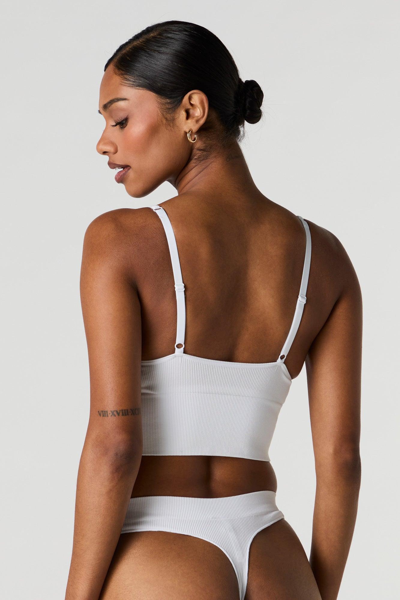 Seamless Ribbed Padded Bralette Female Product Image