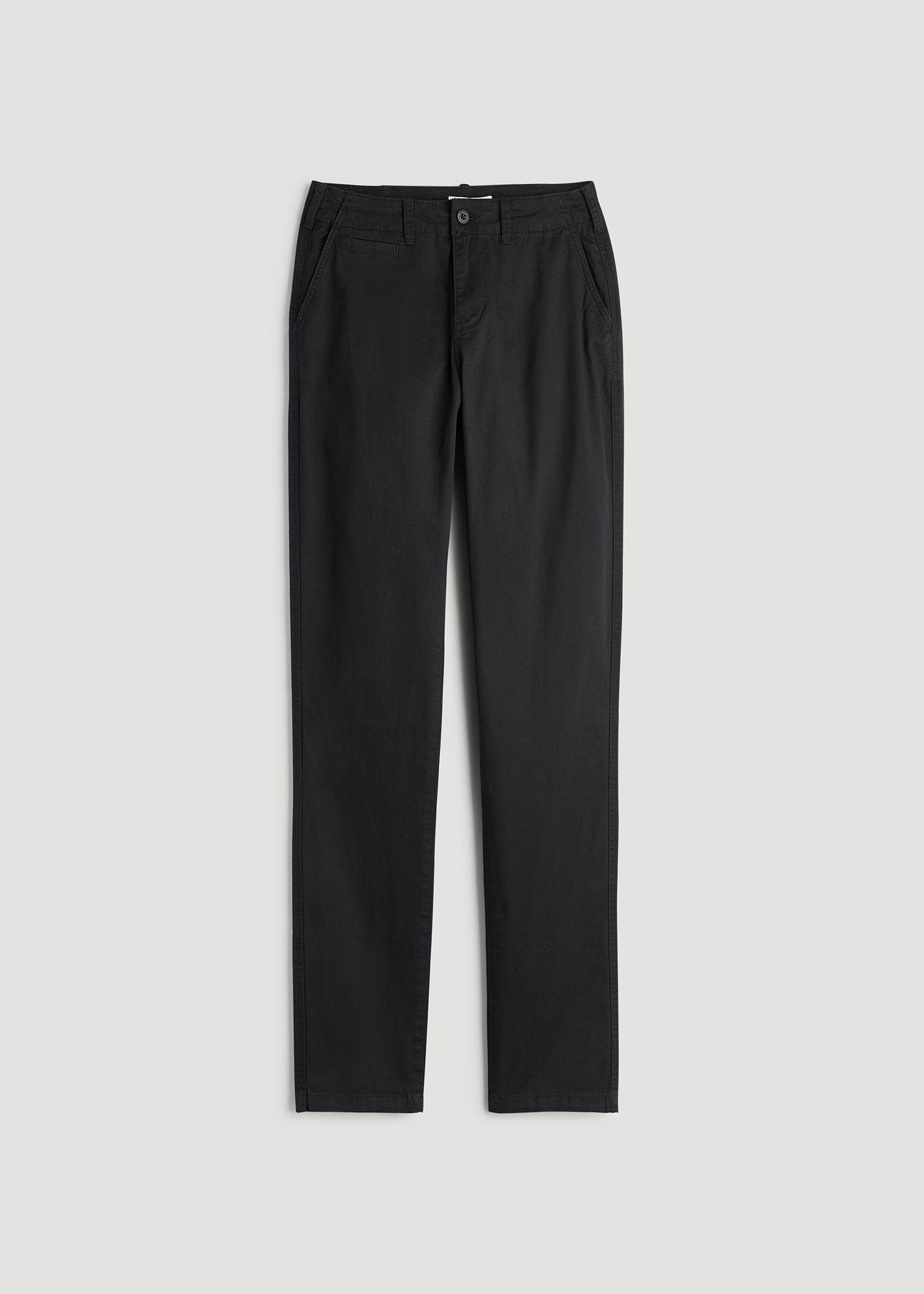 High Rise Tapered Chino Pants for Tall Women in Wreath Green Product Image