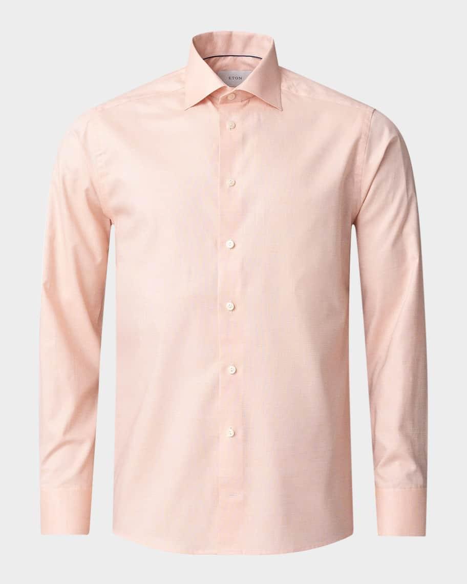 Mens Signature Oxford Basketweave Slim-Fit Sport Shirt Product Image