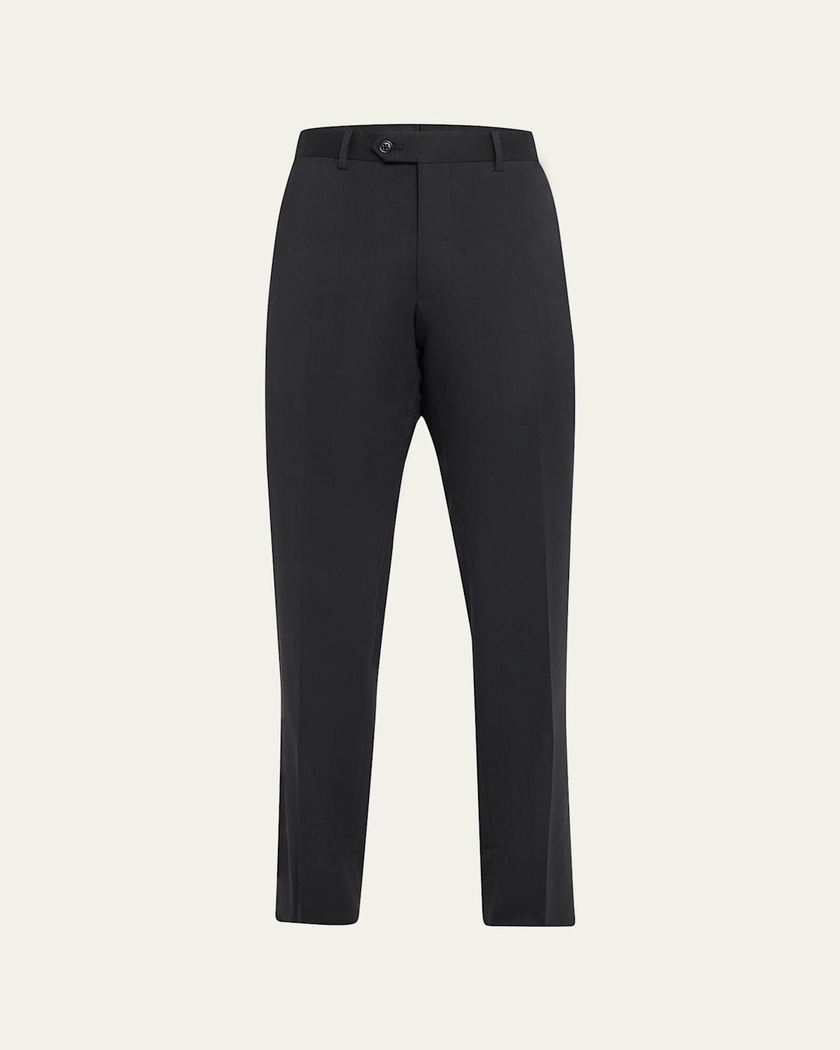 Mens Tapered Wool Trousers Product Image