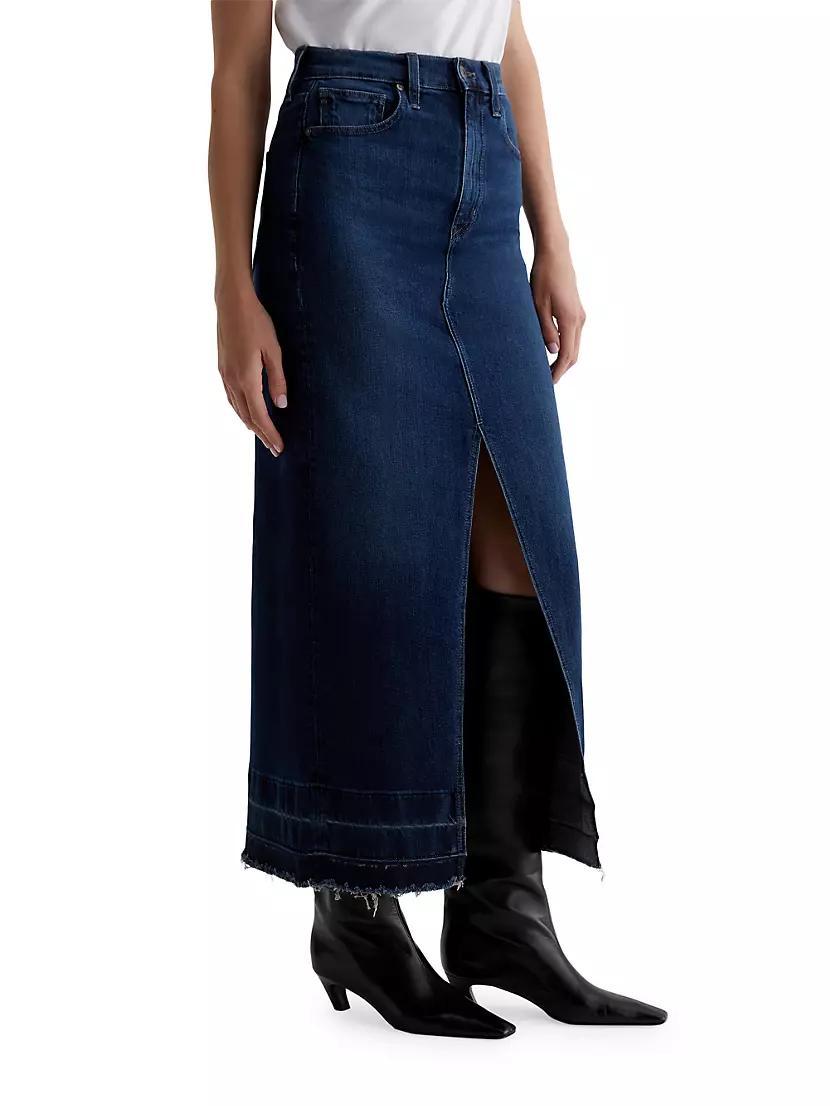 Davina Denim High-Rise Midi-Skirt Product Image