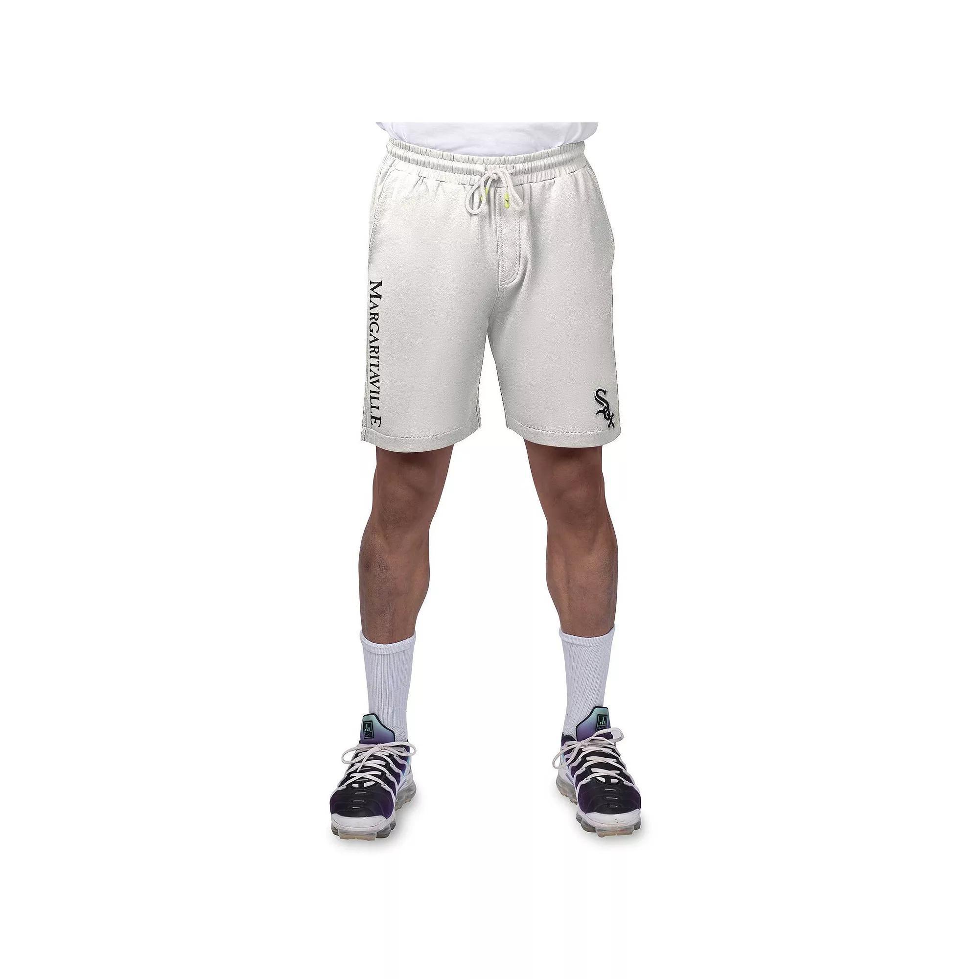 Men's Margaritaville Light Blue New York Yankees Peached French Terry Shorts, Size: 2XL Product Image