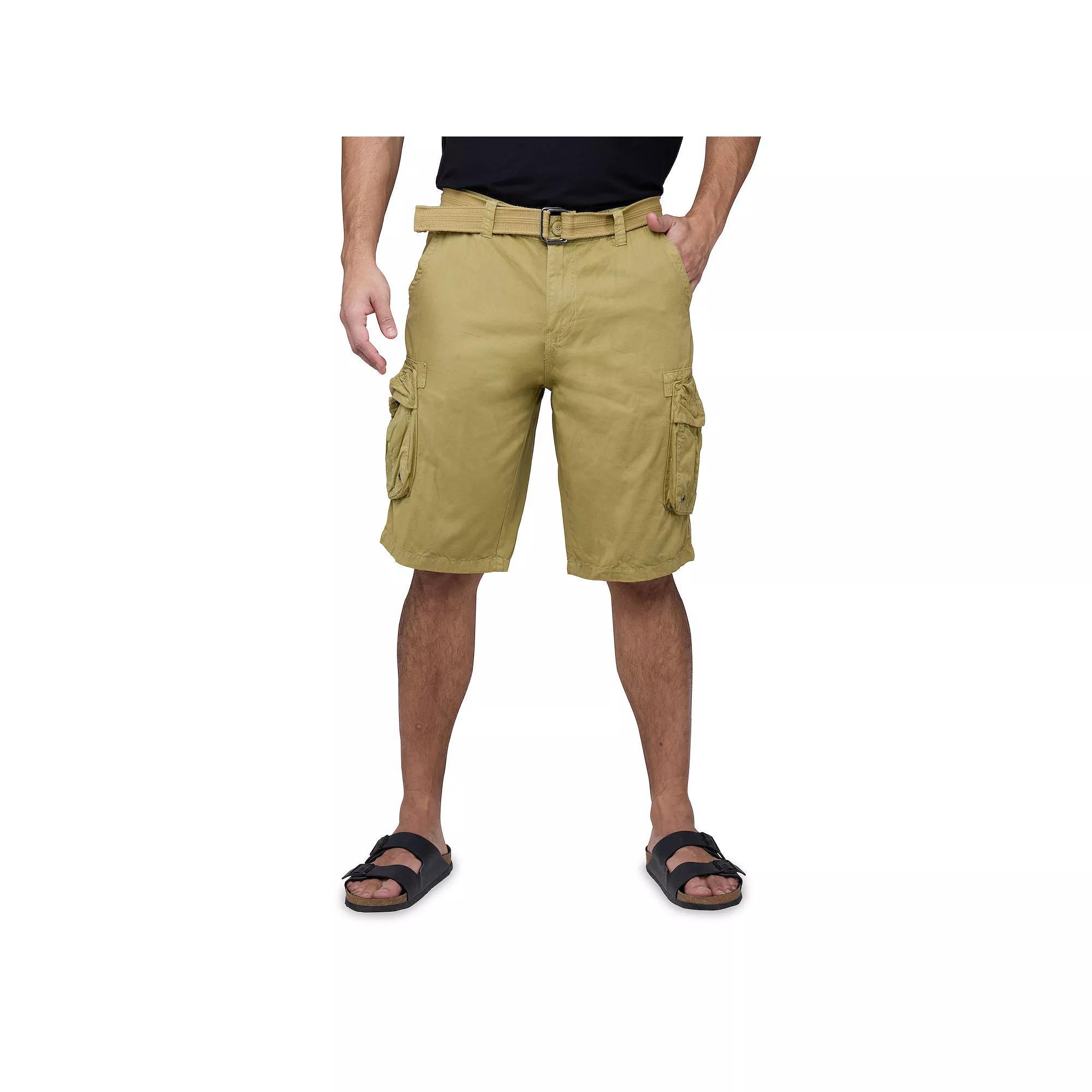 Men's RAW X by Xray Regular-Fit Belted Cargo Shorts, Size: 30, Green Product Image
