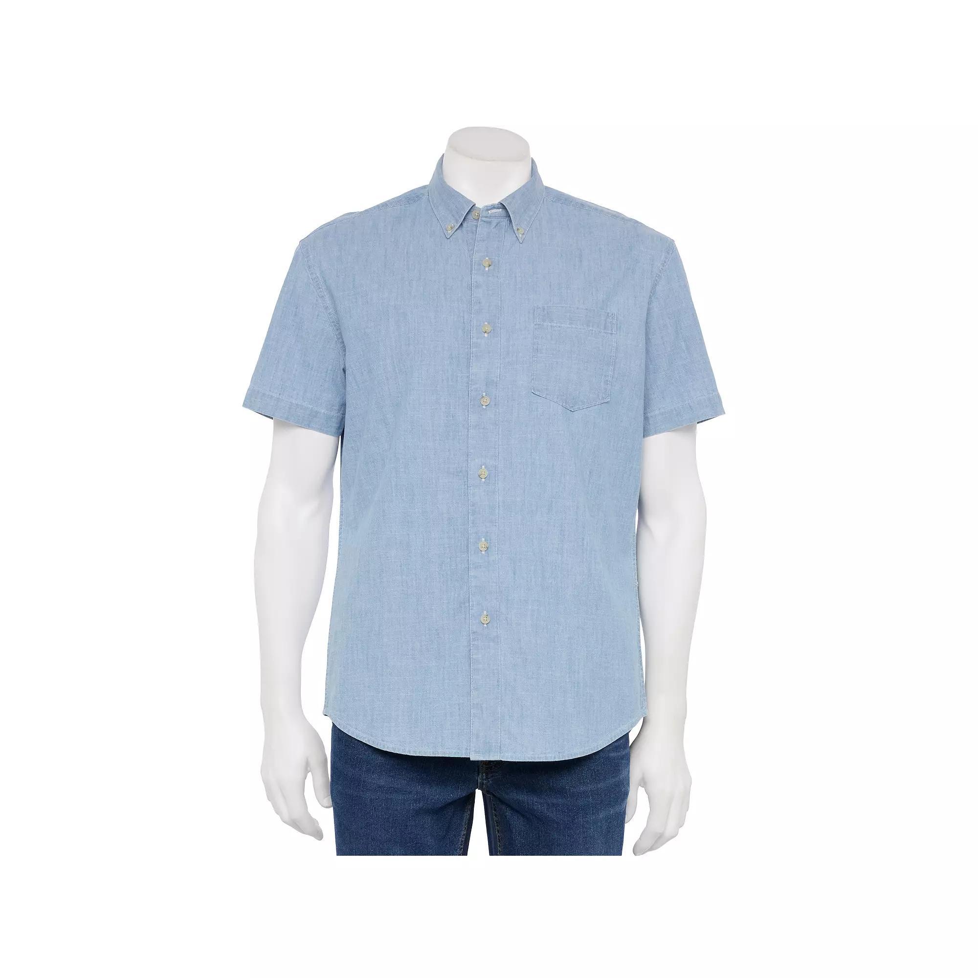 Mens Sonoma Goods For Life Adaptive Short Sleeve Perfect Length Shirt Product Image