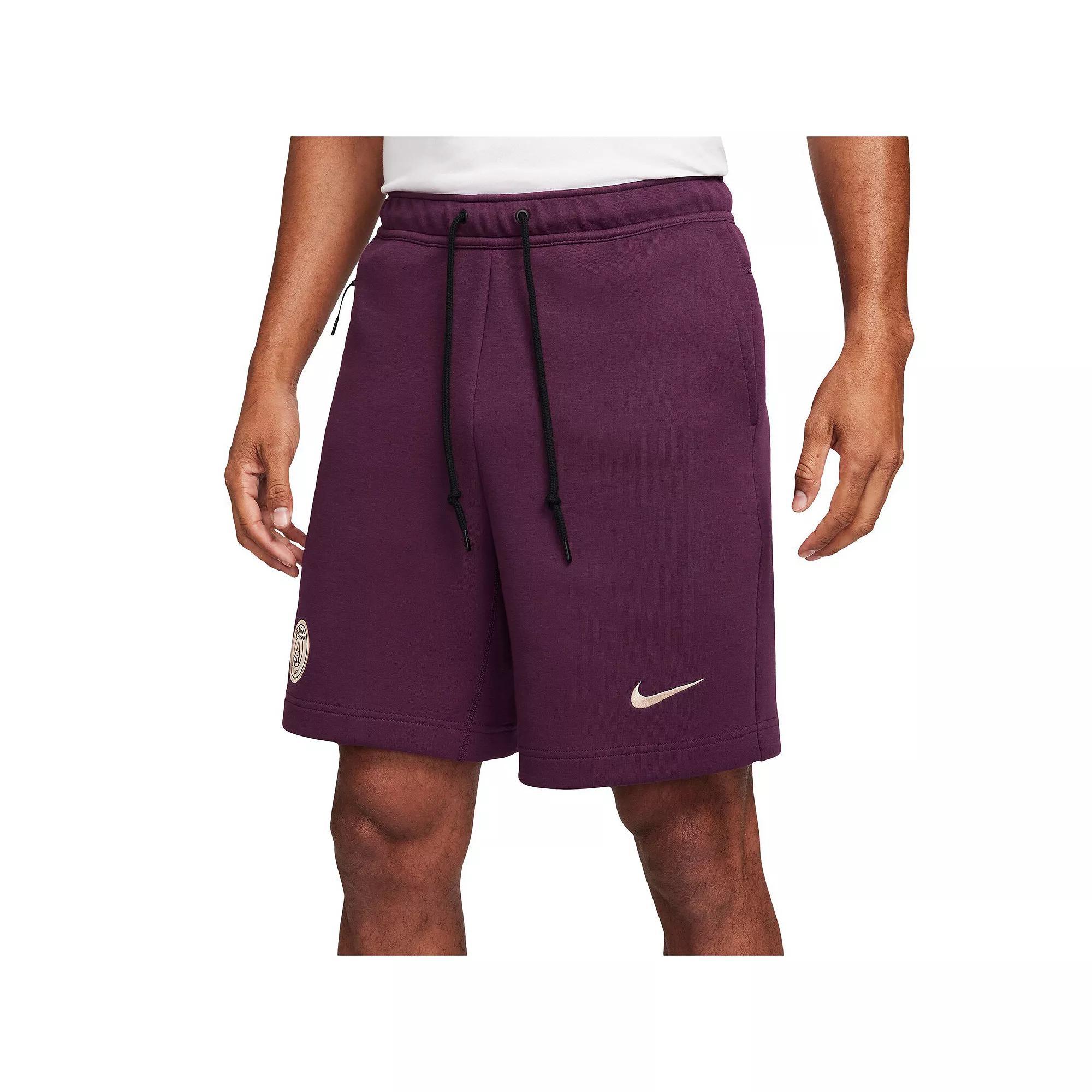 Mens Nike Burgundy Paris Saint-Germain 2024/25 Tech Fleece Shorts Product Image