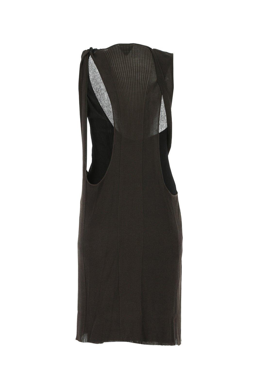 BOTTEGA VENETA Cut Out Knit Dress In Brown Product Image