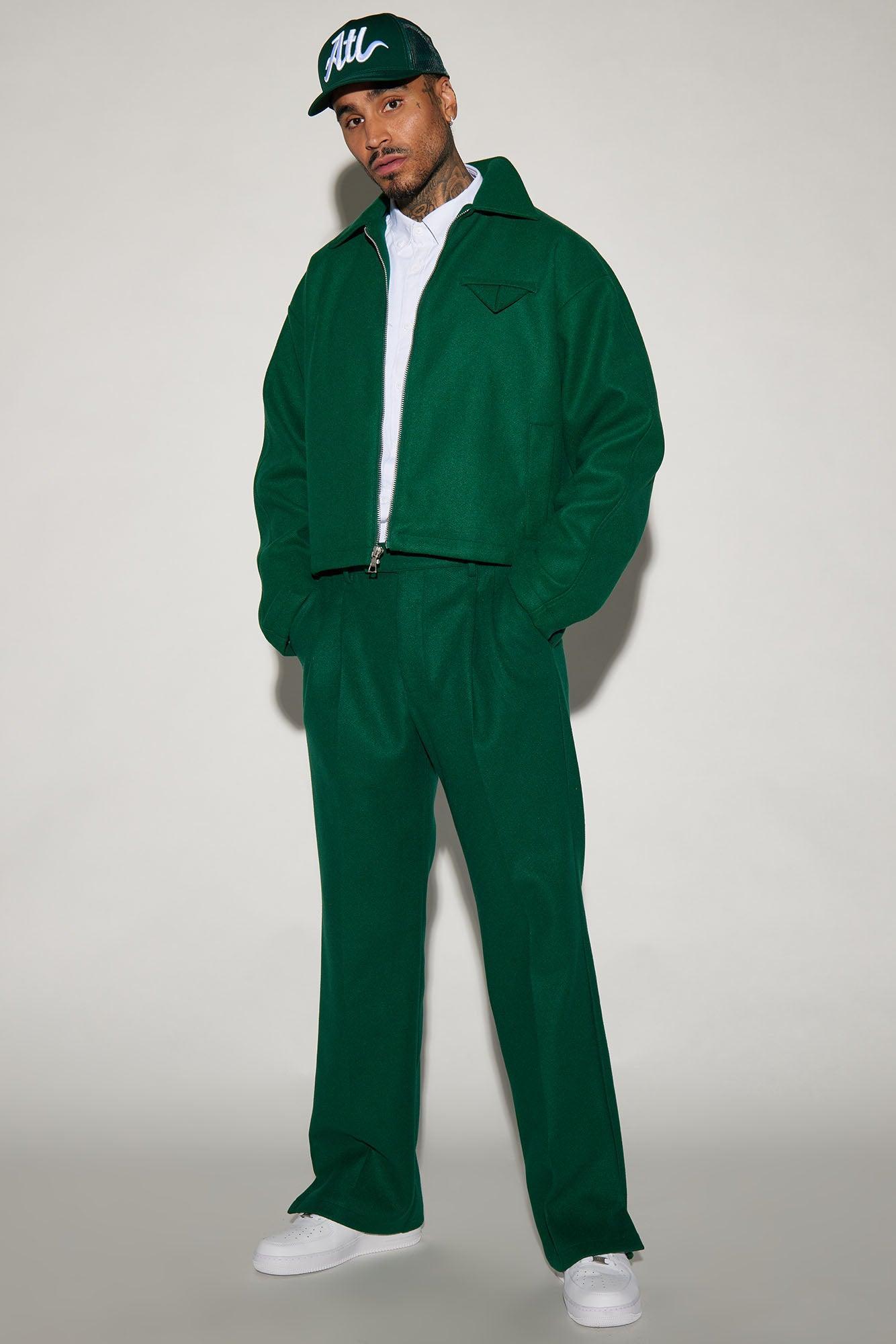 Zip It Out Crop Jacket - Green Product Image