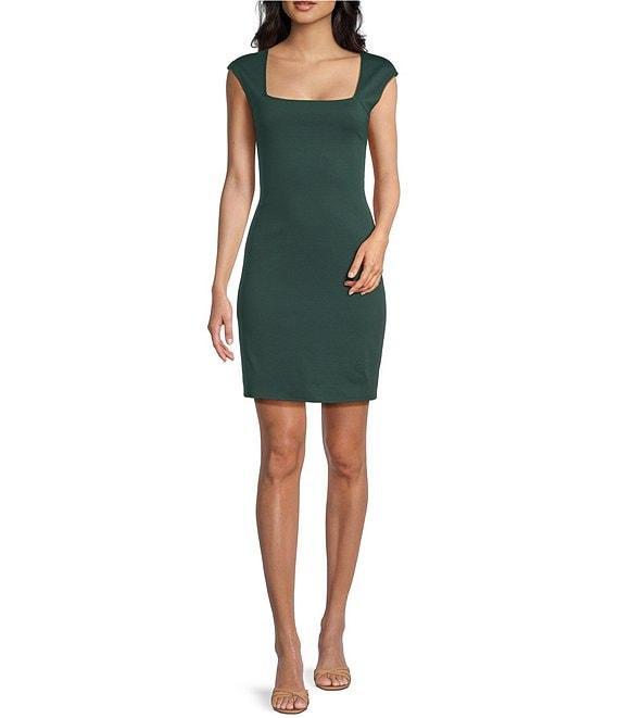 Moa Moa Square Neck Cap Sleeve Mini Dress Product Image