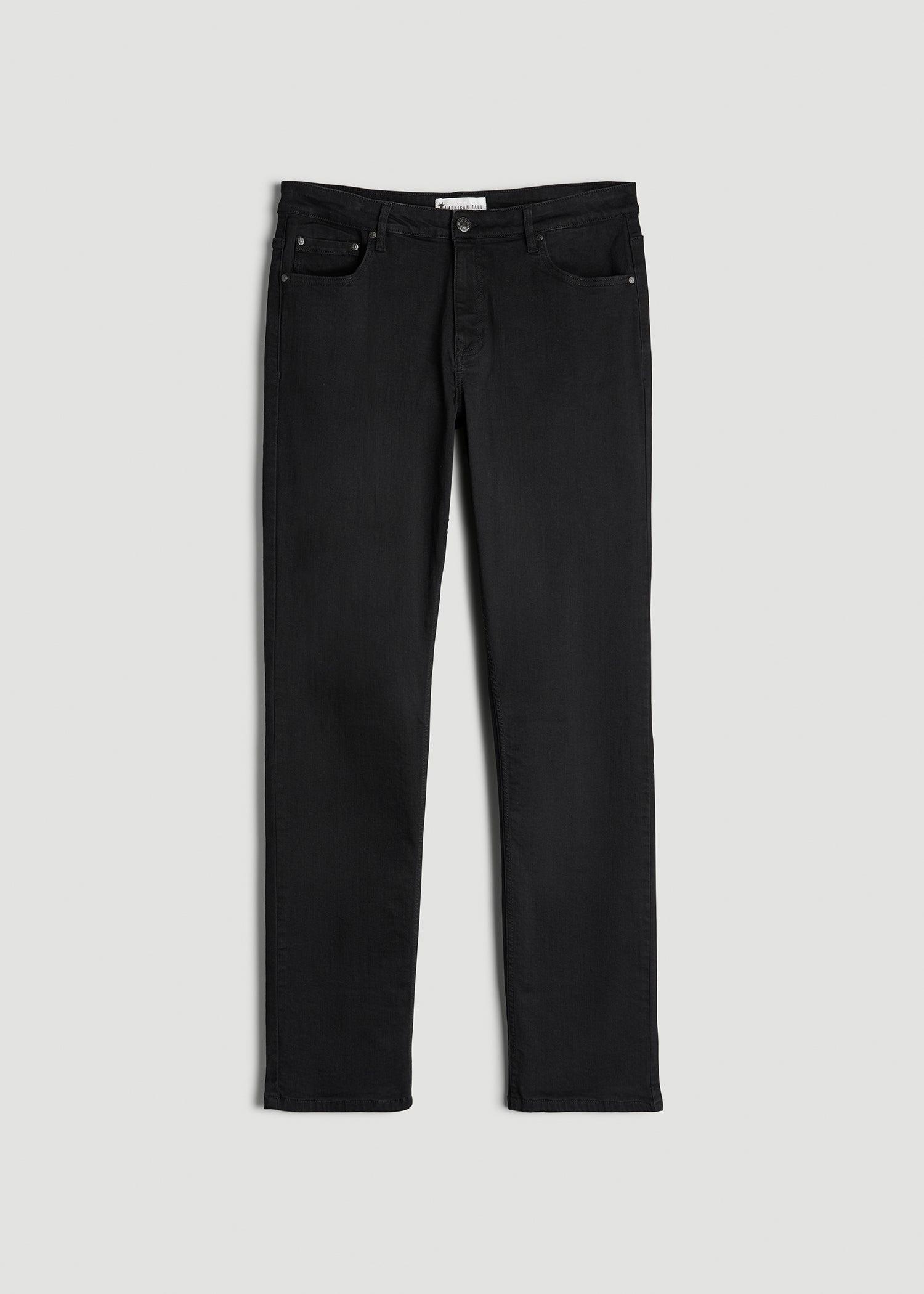 A.T. Basics Men's J1 Straight Fit Jeans for Tall Men in Black Product Image