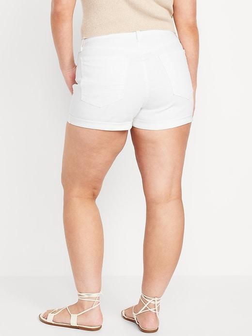 High-Waisted Wow Jean Shorts -- 3-inch inseam Product Image