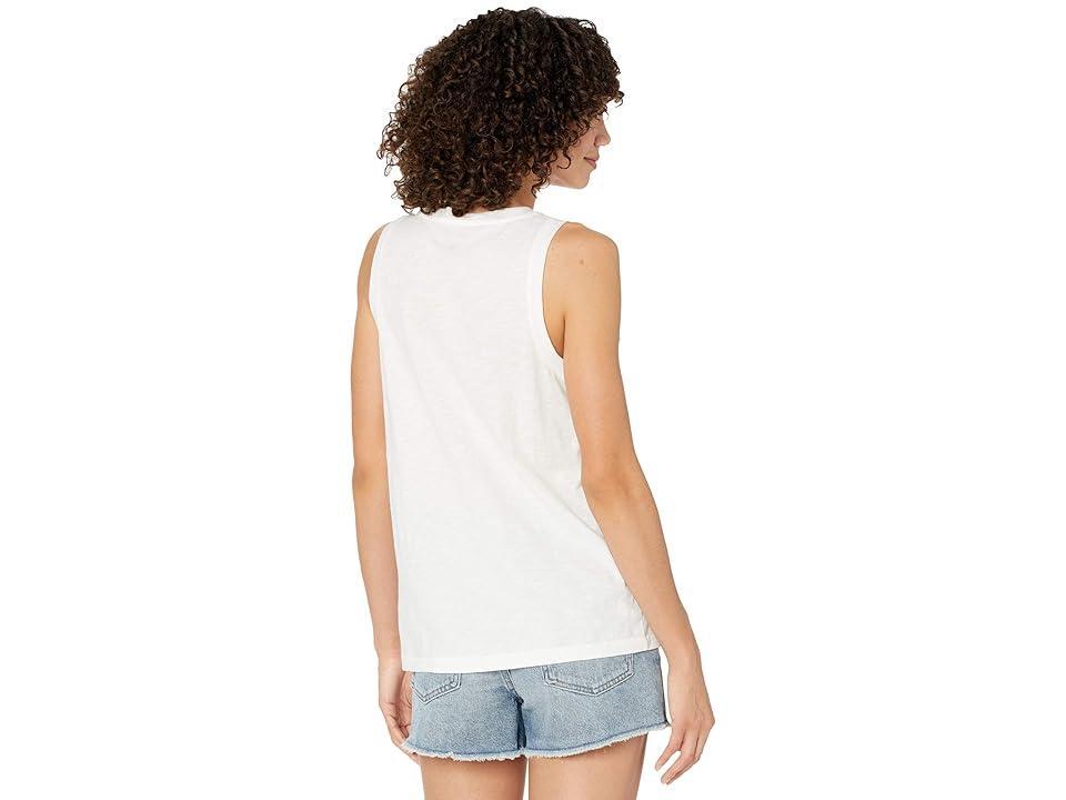 Madewell Whisper Cotton V-Neck Tank (Optic ) Women's Clothing Product Image