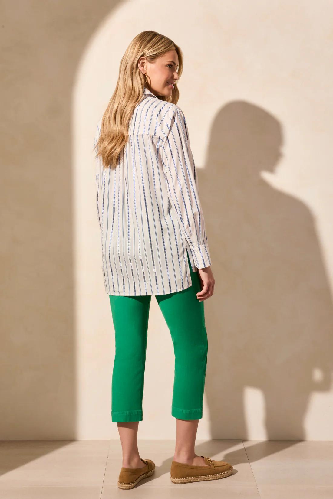 Long Sleeve Button-Up Stripe Shirt Product Image
