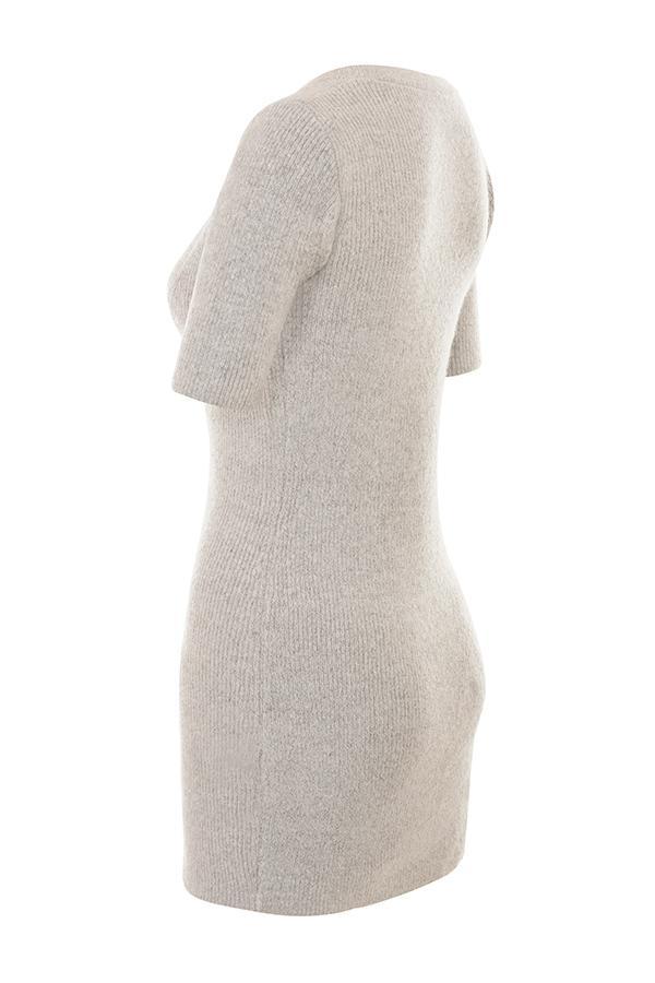 Opal Oatmeal Ribbed Knit Cardigan Product Image