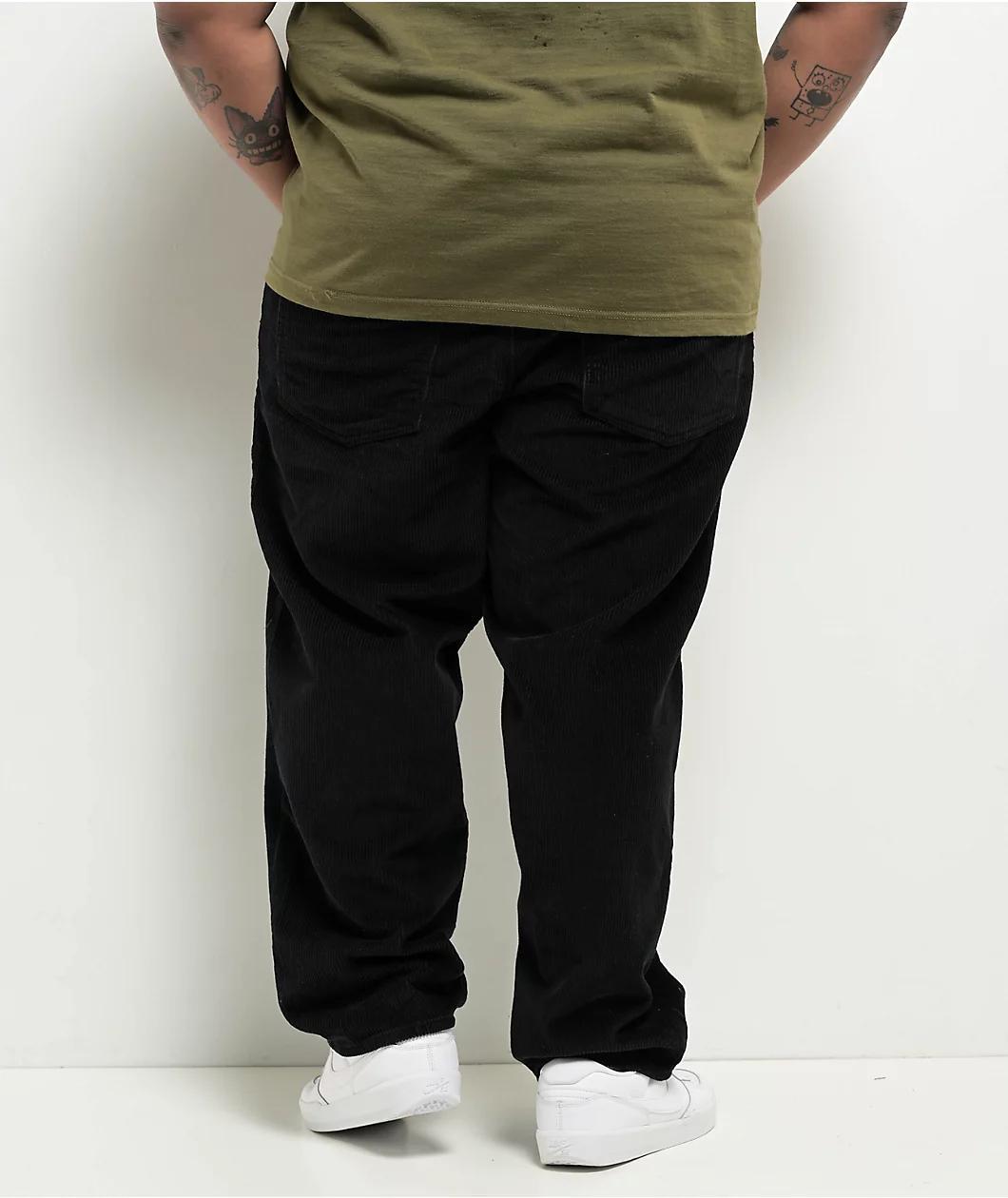 Empyre Corduroy Black Ultra Loose Skate Pants Product Image