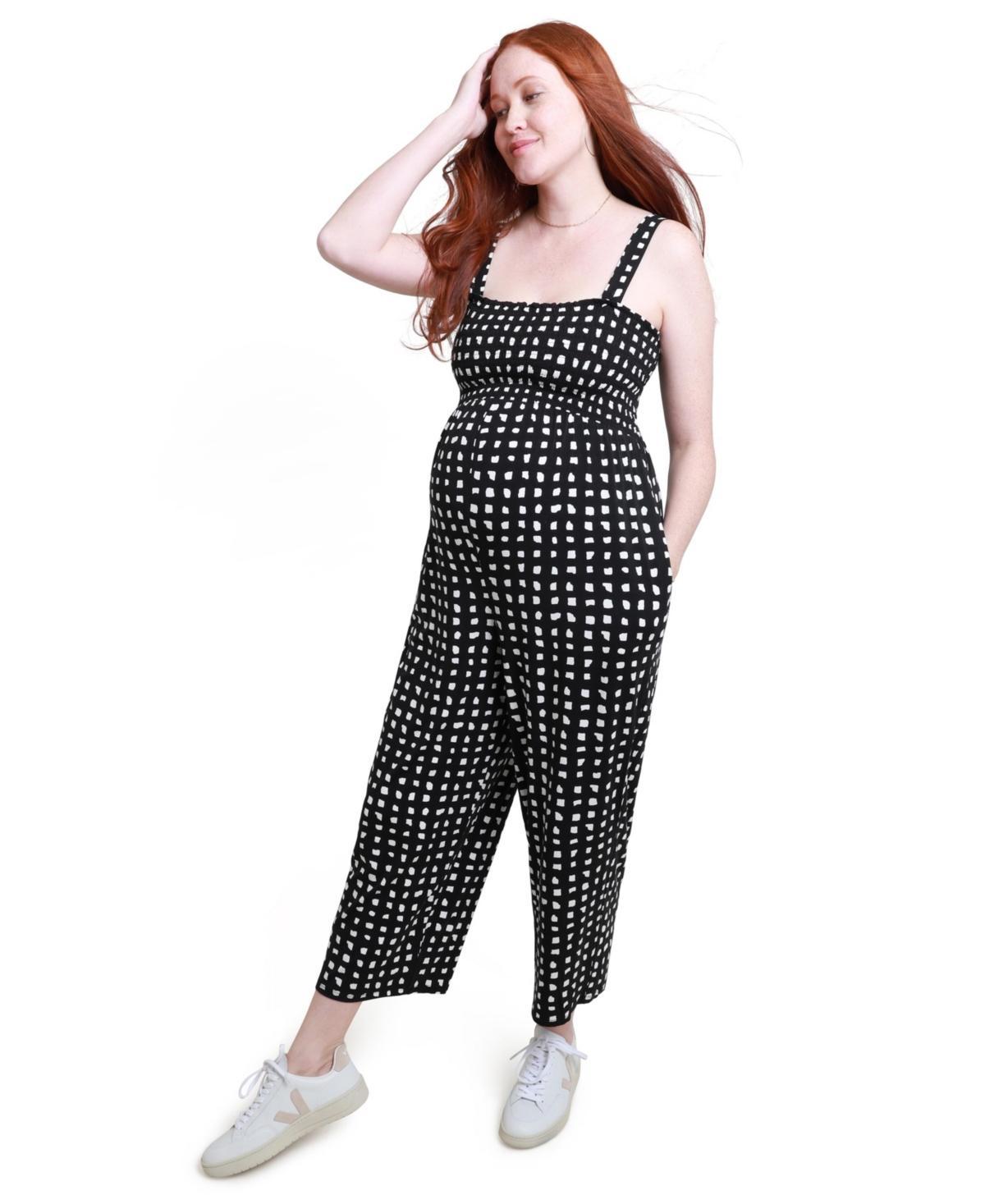 Ingrid & Isabel Maternity Smocked Jumpsuit Product Image