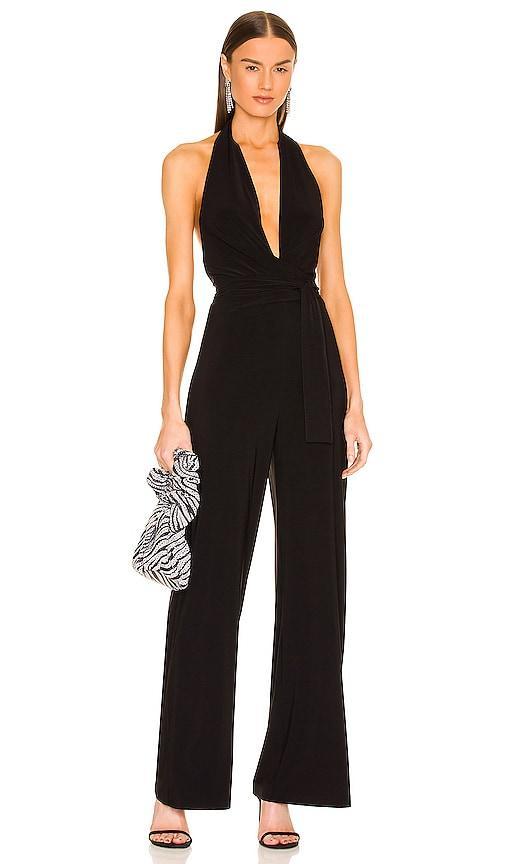 Norma Kamali Halter Wide Leg Jumpsuit Product Image