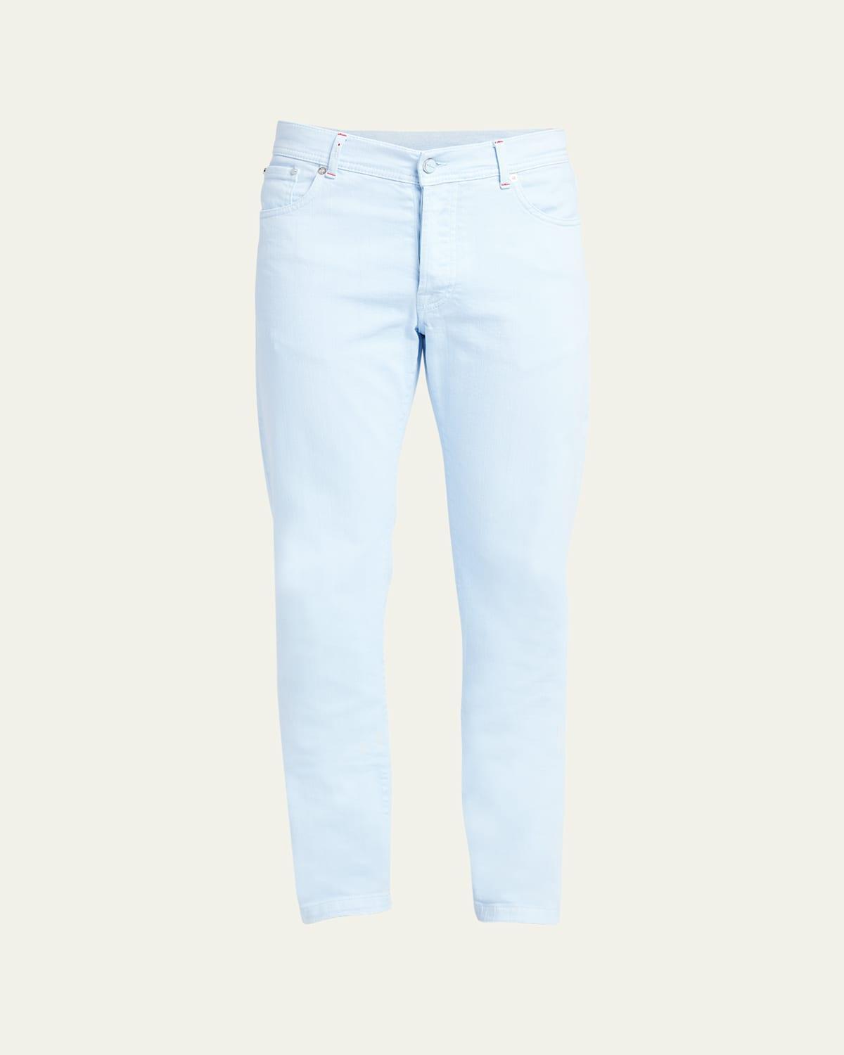 Mens Slim Fit Denim 5-Pocket Pants Product Image