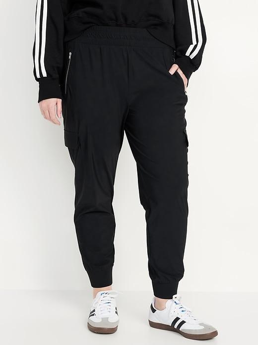 High-Waisted SleekTech Cargo Joggers Product Image