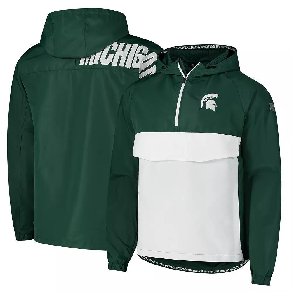 Men's Colosseum  Green Michigan State Spartans Reloaded Anorak Half-Zip Jacket, Size: Medium Product Image