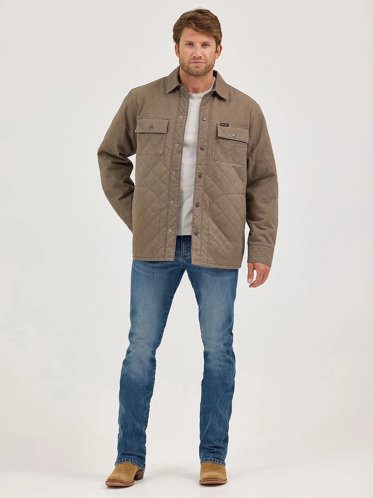Men's Reversible Quilted Shirt Jacket in Chocolate Chip Product Image