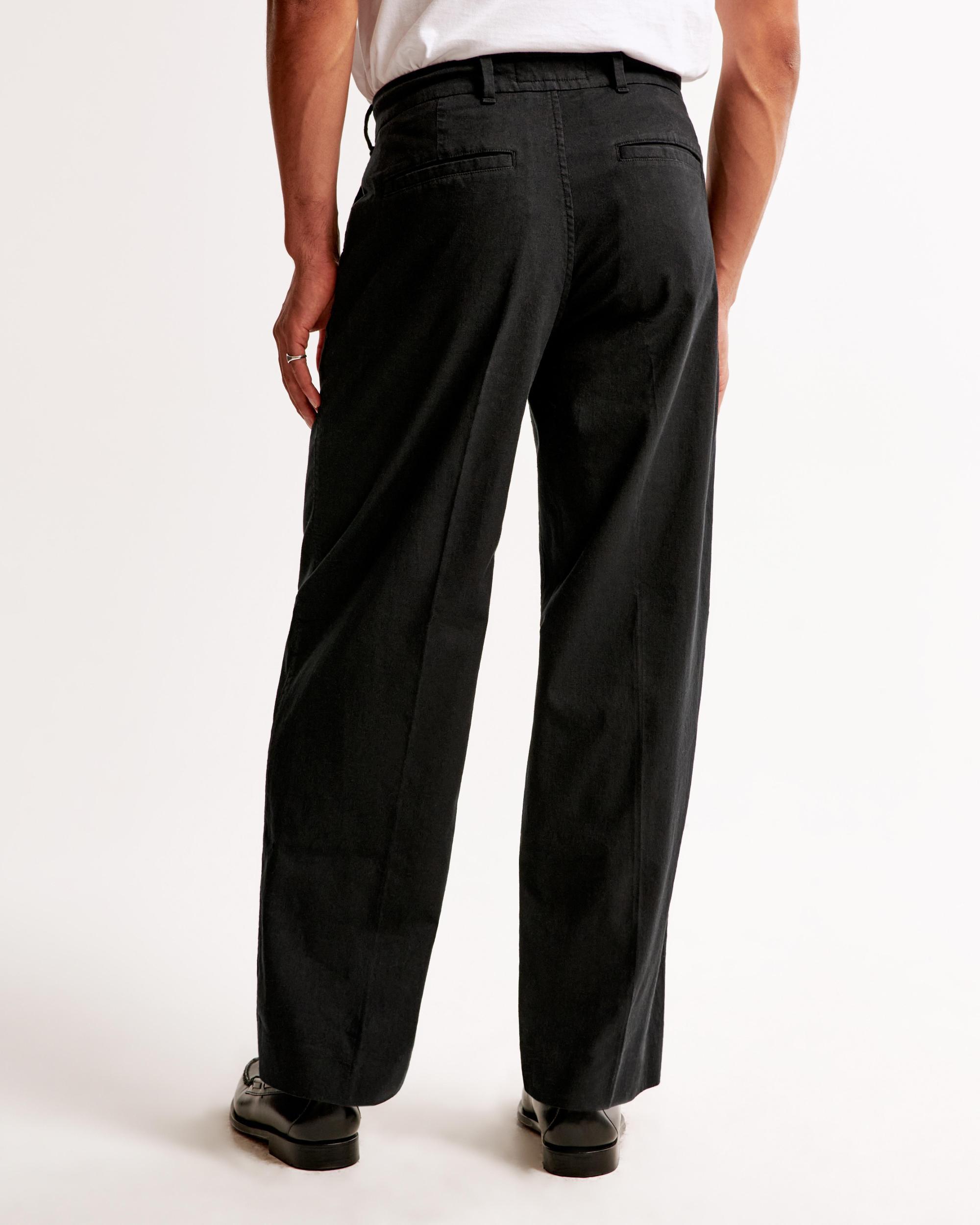 Baggy Linen-Blend Trouser Product Image