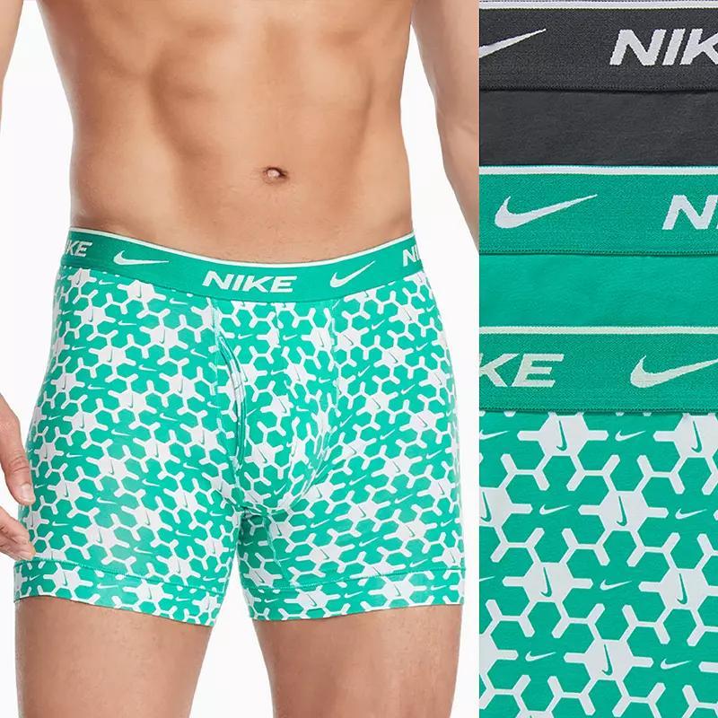 Men's Nike Dri-FIT Essential 3-pack Stretch Boxer Briefs, Size: Large, Black Orange Blue Product Image